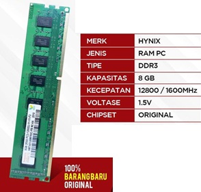 RAM DDR3 8GB untuk PC Rakitan